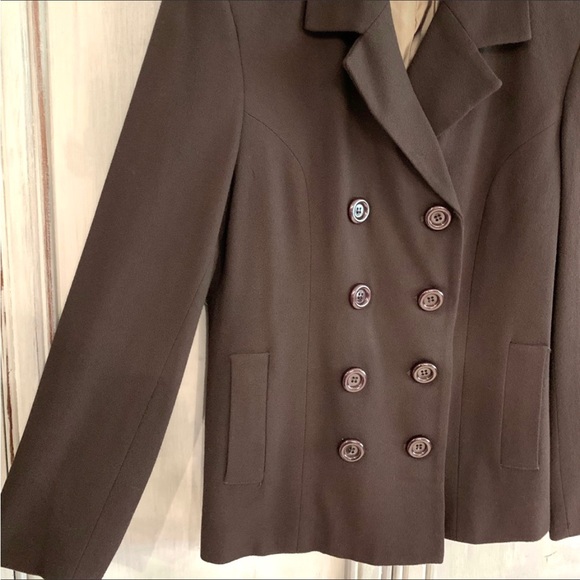 Express Vintage 80’s Brown Wool Blazer Jacket 5/6 - Picture 5 of 8